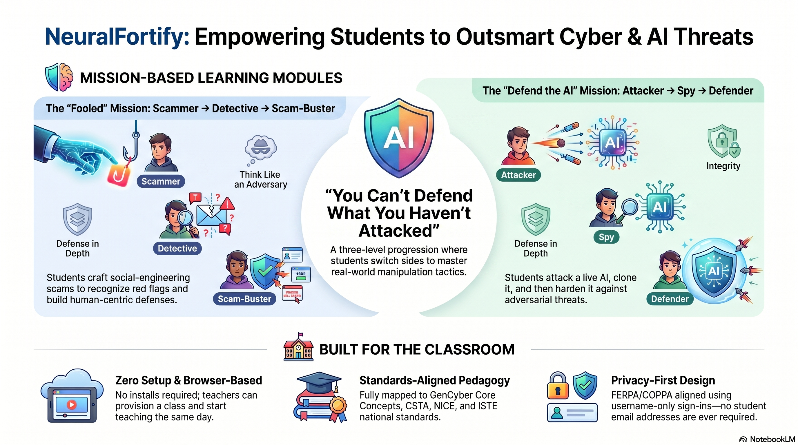 AI Cybersecurity Learning Platform Infographic